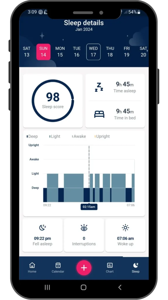 Ooverall Sleep Score with Tempdrop Premium